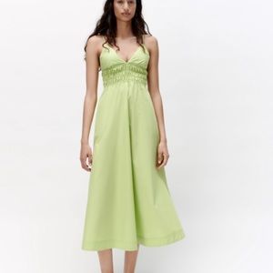 Zara lime green maxi dress